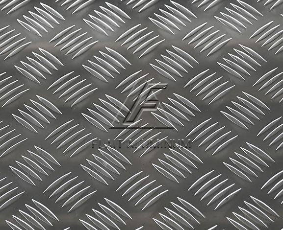 chapa Antiderrapante de Aluminio de 5 Barras