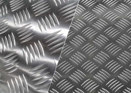 lámina antiderrapante de aluminio de 5 barras