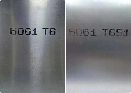 placa de aluminio 6061 T6 y T651