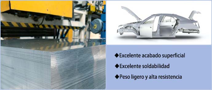 5182 aleación de aluminio para la fabricación de automóviles